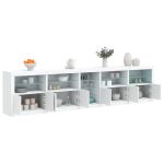 Servantă cu lumini LED, alb, 283x37x67 cm GartenMobel Dekor