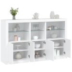 Servantă cu lumini LED, alb, 162x37x100 cm GartenMobel Dekor