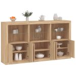 Servantă cu lumini LED, stejar sonoma, 181,5x37x100 cm GartenMobel Dekor