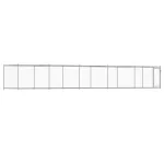 Cușcă pentru câini cu ușă, gri, 10x2x1,5 m, oțel galvanizat GartenMobel Dekor