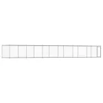 Cușcă pentru câini cu ușă, gri, 12x2x1,5 m, oțel galvanizat GartenMobel Dekor