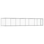 Cușcă pentru câini cu ușă, gri, 8x2x1,5 m, oțel galvanizat GartenMobel Dekor