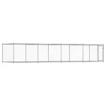 Cușcă pentru câini cu ușă, gri, 8x2x1,5 m, oțel galvanizat GartenMobel Dekor