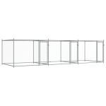 Cușcă pentru câini cu uși, gri, 6x2x1,5 m, oțel galvanizat GartenMobel Dekor