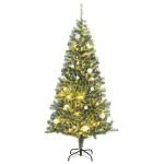 Brad Crăciun artificial, 300 LED/globuri/zăpadă pufoasă, 240 cm GartenMobel Dekor