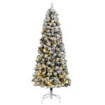 Brad Crăciun artificial articulat cu 300 LED-uri/globuri 240 cm GartenMobel Dekor