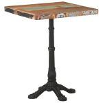 Masă de bistro, 60 x 60 x 76 cm, lemn masiv reciclat   GartenMobel Dekor