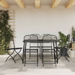Set de masă pentru grădină, 7 piese, plasă metalică antracit GartenMobel Dekor