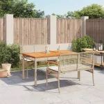 Set mobilier de grădină cu perne, 3 piese, bej, poliratan GartenMobel Dekor