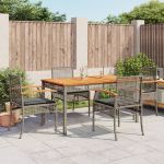 Set mobilier de grădină cu perne, 5 piese, gri, poliratan GartenMobel Dekor