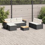 Set mobilier de grădină cu perne, 5 piese,poliratan/lemn acacia GartenMobel Dekor
