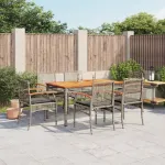 Set mobilier de grădină cu perne, 7 piese, gri, poliratan GartenMobel Dekor