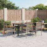 Set mobilier de grădină cu perne, 7 piese, gri, poliratan GartenMobel Dekor