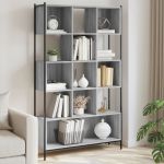 Bibliotecă, gri sonoma, 102x28x172 cm, lemn prelucrat GartenMobel Dekor