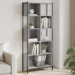 Bibliotecă, gri sonoma, 72x28x172 cm, lemn prelucrat GartenMobel Dekor