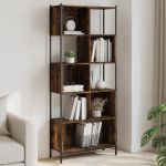 Bibliotecă, stejar fumuriu, 72x28x172 cm, lemn prelucrat GartenMobel Dekor