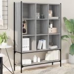 Bibliotecă, gri sonoma, 102x30x141,5 cm, lemn prelucrat GartenMobel Dekor