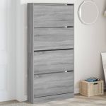 Pantofar cu 4 sertare rabatabile, gri sonoma, 80x21x163,5 cm GartenMobel Dekor