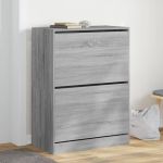 Pantofar cu 2 sertare rabatabile, gri sonoma, 80x42x108 cm GartenMobel Dekor