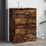 Pantofar cu 2 sertare rabatabile, stejar fumuriu, 80x42x108 cm GartenMobel Dekor