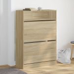 Pantofar cu 2 sertare rabatabile, stejar sonoma, 80x34x116 cm GartenMobel Dekor