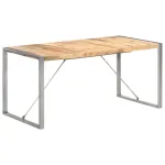 Masă de bucătărie, 160x80x75cm, lemn masiv de mango nefinisat GartenMobel Dekor