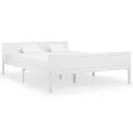 Cadru de pat, alb, 140x200 cm, lemn de pin masiv GartenMobel Dekor
