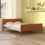 Cadru de pat, maro miere, 120x200 cm, lemn masiv de pin GartenMobel Dekor