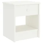 Noptieră, alb, 35 x 30 x 40 cm, lemn masiv de pin GartenMobel Dekor