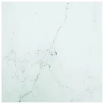 Blat masă alb 70x70 cm 6 mm sticlă securizată design marmură GartenMobel Dekor