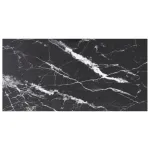 Blat masă negru 100x50 cm 6 mm sticlă securizată design marmură GartenMobel Dekor
