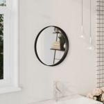Oglindă de perete, negru, 40 cm GartenMobel Dekor
