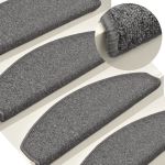 Covorașe pentru trepte scară, 15 buc., gri închis, 65x24x4 cm GartenMobel Dekor