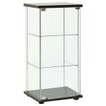 Dulap depozitare, negru, sticlă securizată GartenMobel Dekor