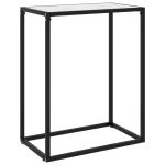 Masă consolă, alb, 60x35x75 cm, sticlă securizată GartenMobel Dekor