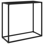 Masă consolă, negru, 80x35x75 cm, sticlă securizată GartenMobel Dekor