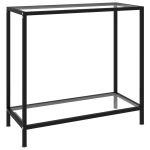 Masă consolă, transparent, 80 x 35 x 75 cm, sticlă securizată GartenMobel Dekor