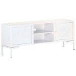 Comodă TV, alb, 115x30x46 cm, lemn masiv de mango GartenMobel Dekor