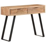 Masă consolă, 100x35x76 cm, lemn masiv acacia, margini vii GartenMobel Dekor