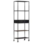 Bibliotecă, 60x35x180 cm, lemn mango nefinisat & fier GartenMobel Dekor