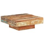 Măsuță de cafea, 80x80x28 cm, lemn masiv reciclat GartenMobel Dekor
