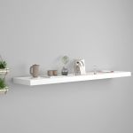 Raft de perete suspendat, alb, 120x23,5x3,8 cm, MDF GartenMobel Dekor