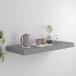 Raft de perete suspendat, gri, 60x23,5x3,8 cm, MDF GartenMobel Dekor