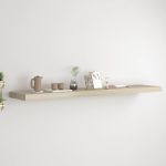 Raft de perete suspendat, stejar, 120x23,5x3,8 cm, MDF GartenMobel Dekor