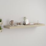 Raft de perete suspendat, stejar, 90x23,5x3,8 cm, MDF GartenMobel Dekor