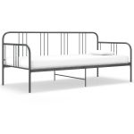 Cadru pat canapea, gri, 90 x 200 cm, metal GartenMobel Dekor