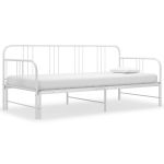 Cadru pat canapea extensibilă, alb, 90 x 200 cm, metal GartenMobel Dekor