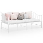 Cadru pat canapea extensibilă, alb, 90x200 cm, metal GartenMobel Dekor