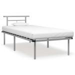 Cadru de pat, gri, 90 x 200 cm, metal GartenMobel Dekor