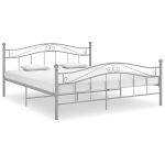 Cadru de pat, gri, 140x200 cm, metal GartenMobel Dekor